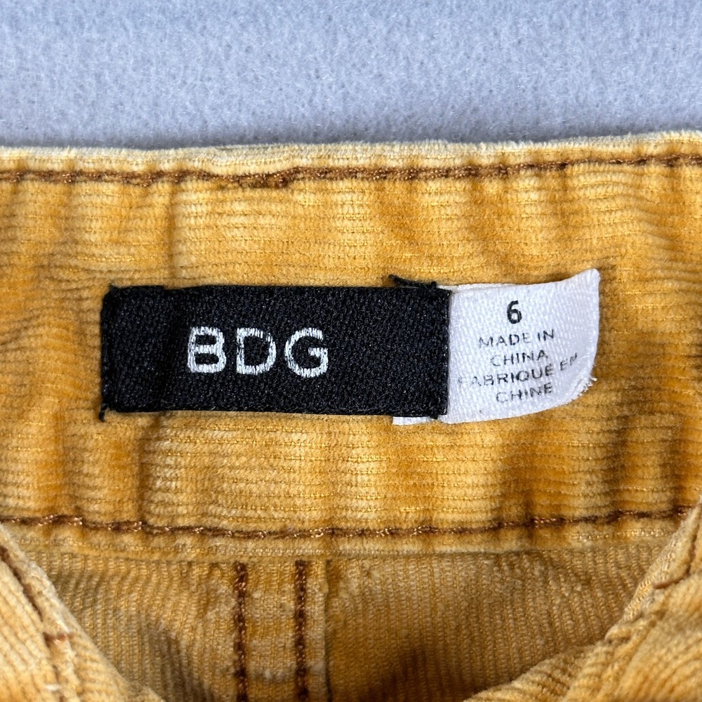 BDG Urban Outfitters Mustard Corduroy Button Front Mini Skirt Retro Indie Boho 6 - Picture 4 of 7